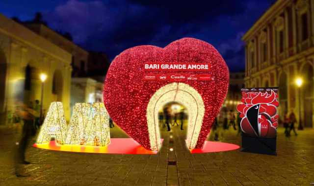 Bari, per San Valentino installazioni e flash mob in vari punti della città